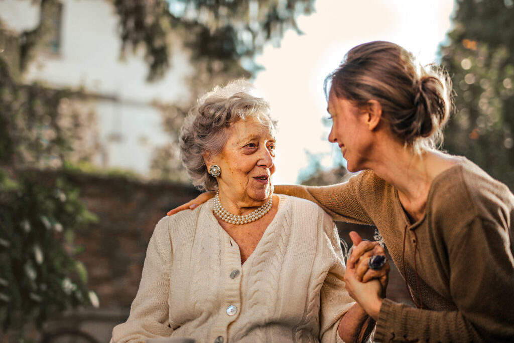 elderly-person-chatting